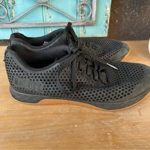 NOBULL-JUST THE HORNS Unisex Black Suade LaceUp Athletic Shoe-Mens 8 Womans 9.5